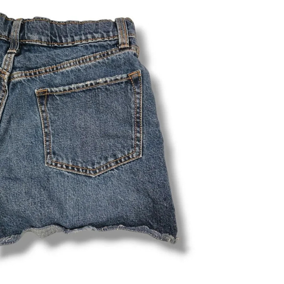 Old Navy Girls blue denim patriotic American Flag USA cut-off jean shorts sZ 16 - Picture 4 of 8